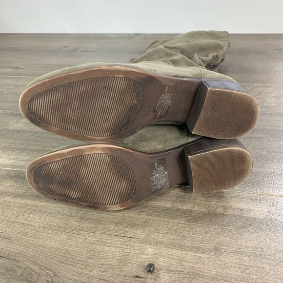 Madden Girl Womens Suede Knee High Boots Size 8 Slouch Comfort Round Toe - Picture 9 of 11